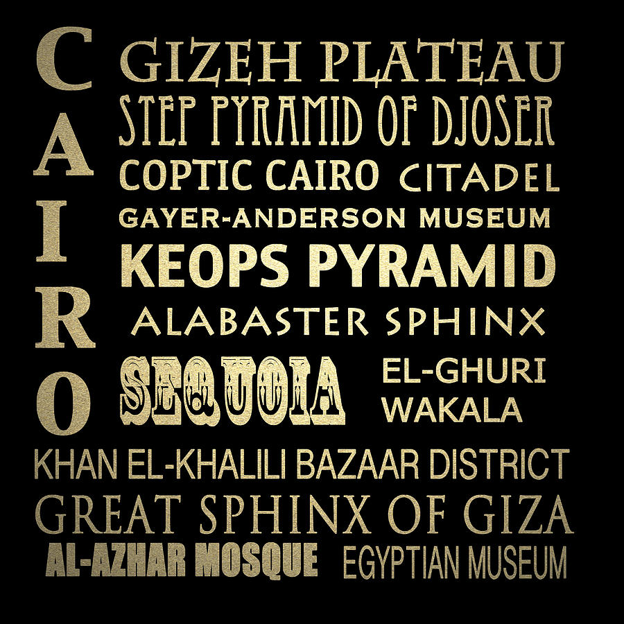 Cairo Egypt Famous Landmarks Digital Art by Patricia Lintner