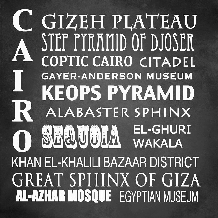 Cairo Famous Landmarks Digital Art by Patricia Lintner
