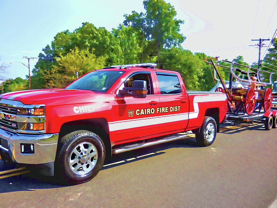 Cairo Fire Dist. 2 Painting by Jeelan Clark