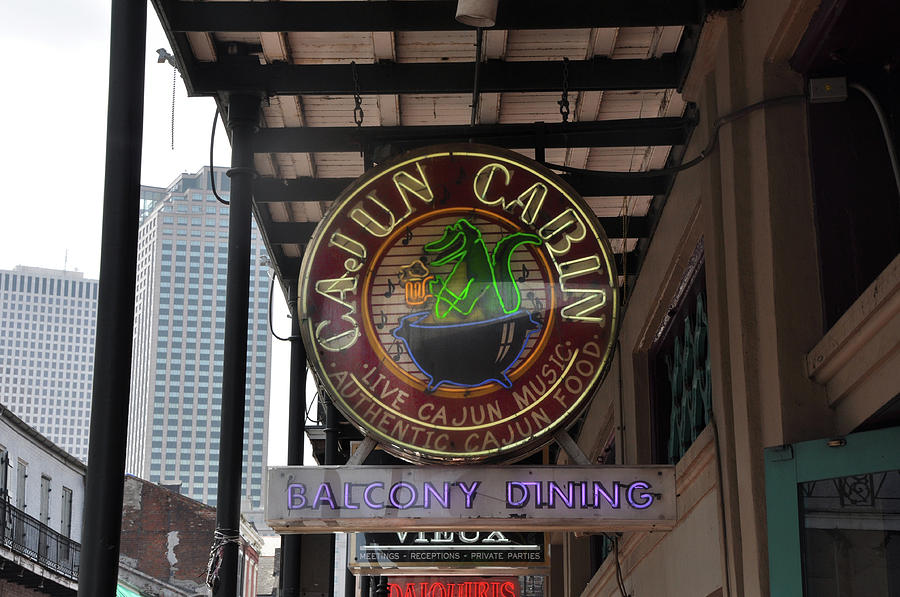 Cajun Cabin Sign - New Orleans Photograph by Bill Cannon