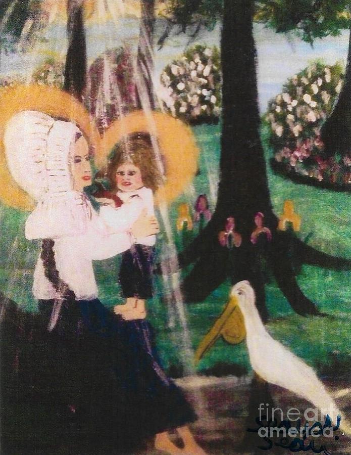 Cajun Madonna And Child Painting