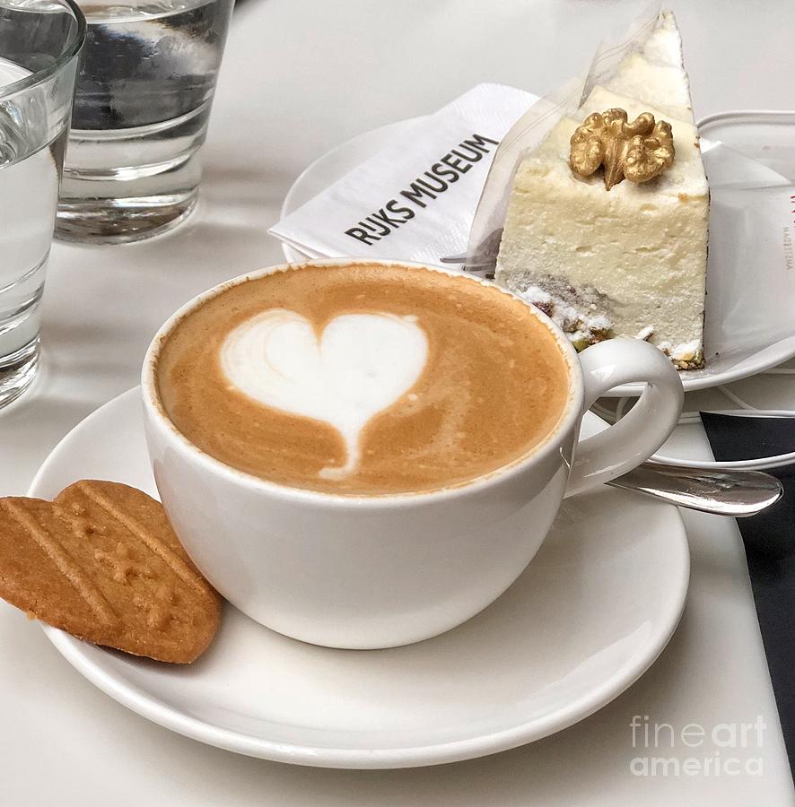 Cake and Cappuccino Photograph by Diana Rajala