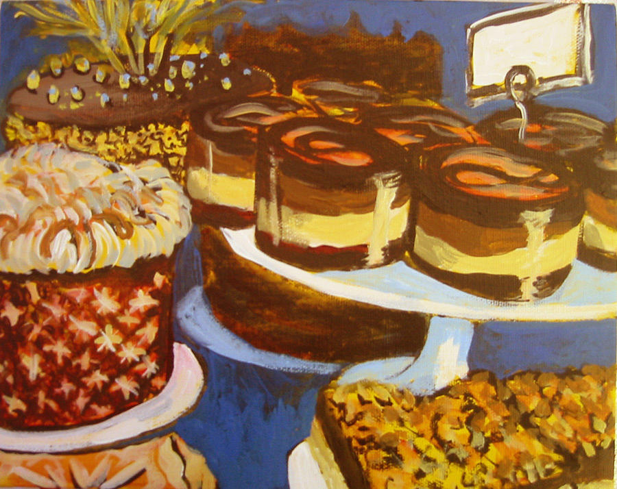 Cake Case Painting by Tilly Strauss | Fine Art America