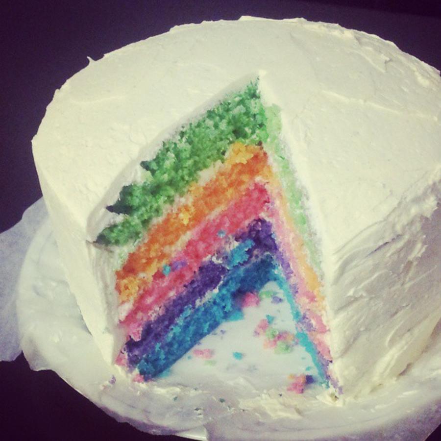 Cake Photograph - Rainbow by Cat Penaluna