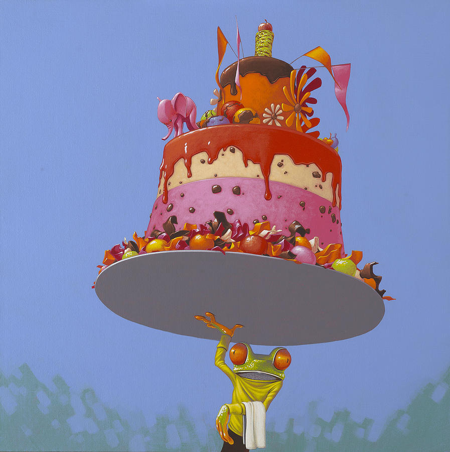 Cake Painting - Cake by Jasper Oostland