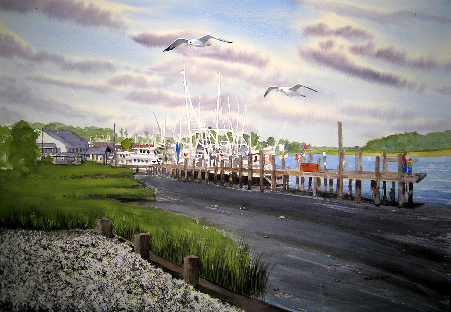 Boat Painting - Calabash Shrimp by Shirley Braithwaite Hunt