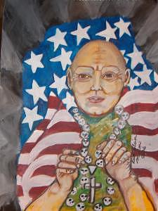 Rosary Painting - Calaca Rosary by Ruth Olivar Millan Rosary Painting - Calaca Rosary by Ruth Olivar Millan