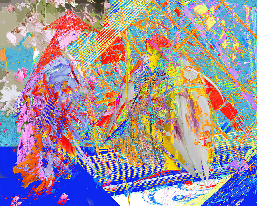 Abstract Digital Art - Calaf and Turandot by Dorothy  Pugh