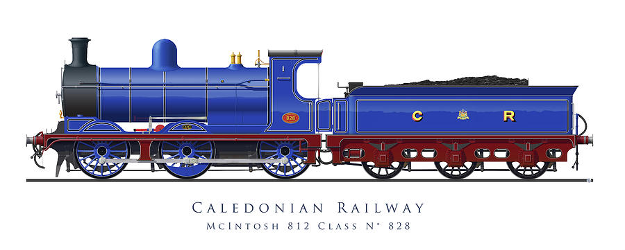 Caledonian Railway McIntosh 812 class Steam Locomotive Digital Art by Mauri...