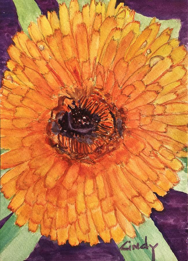 Calendula for Barbara Painting by Cindy McLean - Fine Art America