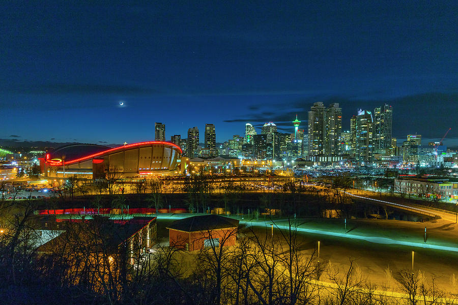 Calgary at twilight Photograph by Josef Pittner