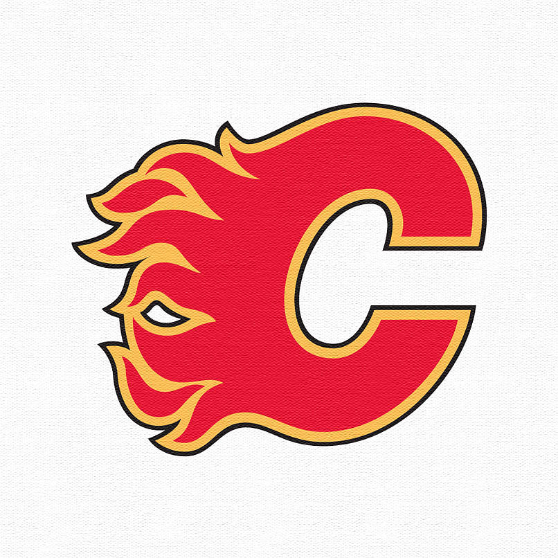 Calgary Flames White Digital Art by Game On Images