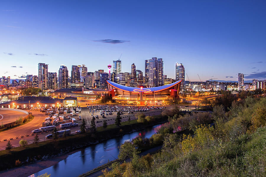Calgary Downtown Sunset Photograph
