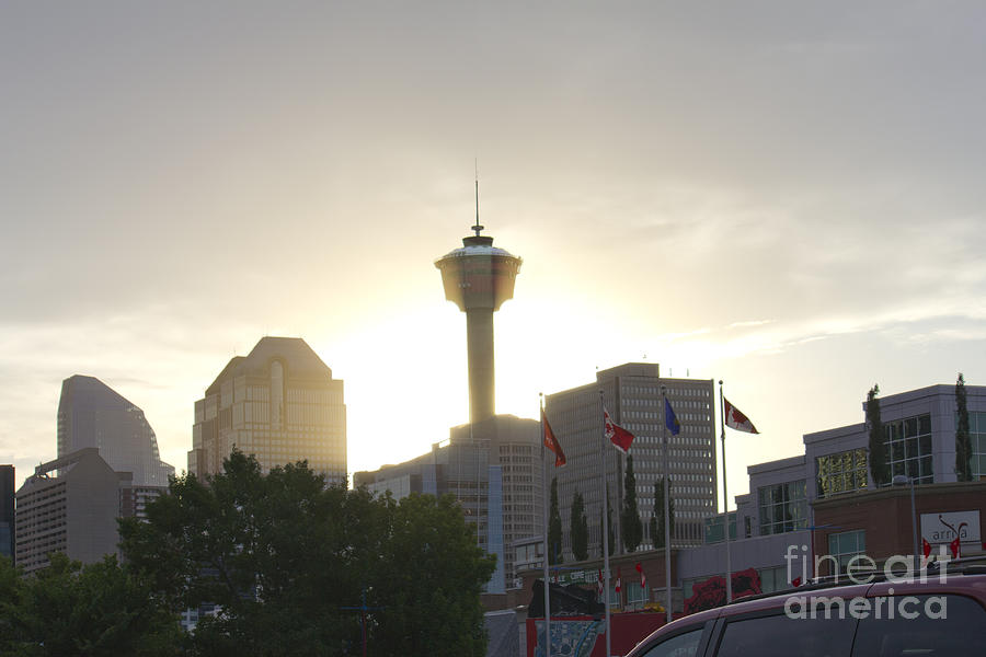 Calgary Tower Lit By Sun Photograph by Donna L Munro