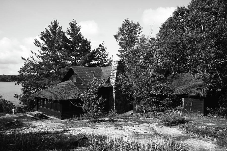 Calhoun Lodge Black And White Photograph