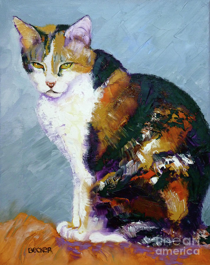 Calico Buddy Painting by Susan A Becker