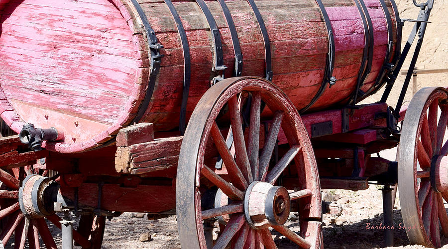 Barbara Snyder Painting - Calico Ghost Town Water Wagon Photo by Barbara Snyder