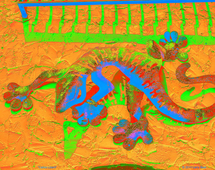 Calico Lizard Digital Art by Larry Beat