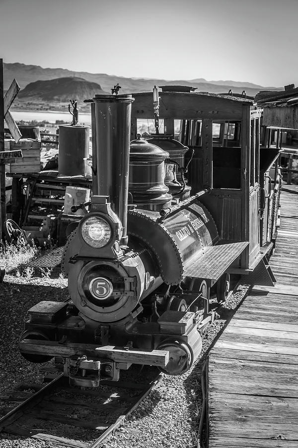 Calico Odessa Train In Black And White Photograph by Garry Gay
