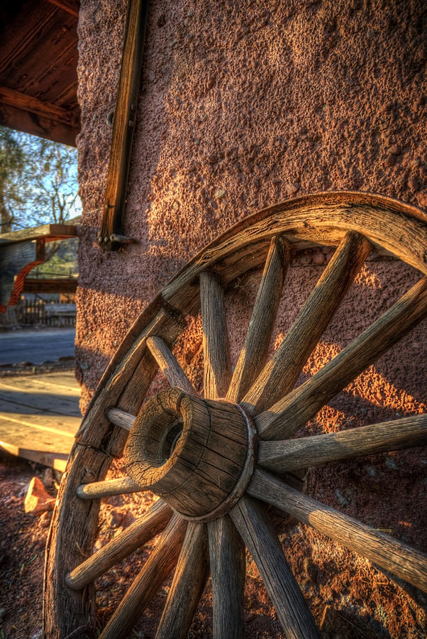 Calico Wheel Photograph by Wayne Stadler