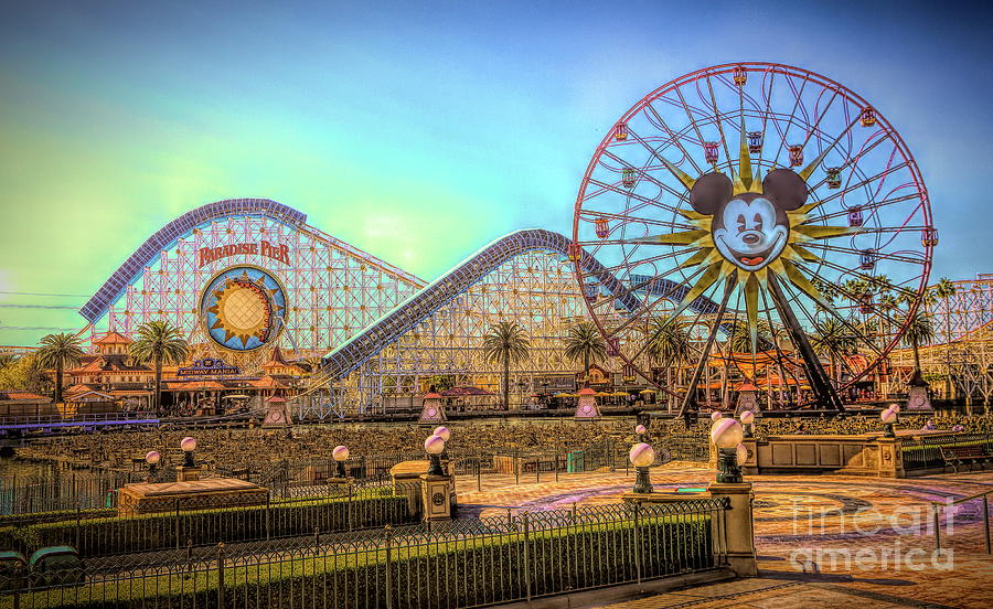 Anaheim Photograph - California Adventure Park Disneyland Mixed Media  by Chuck Kuhn