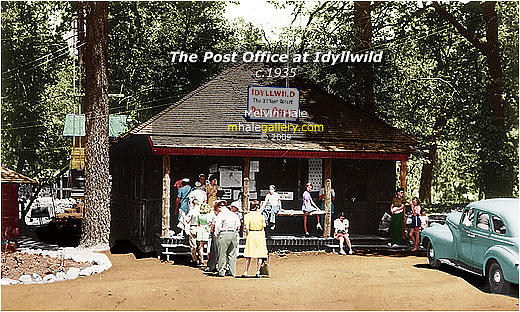 Vintage Painting - California Art entitled The Post Office at Idyllwild circa 1935 by Melvin Hale