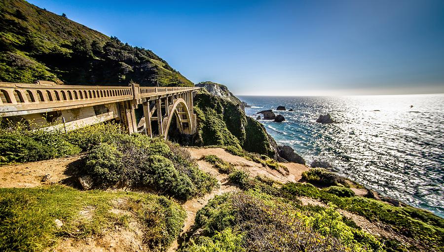 California Bixby bridge in Big Sur Monterey County in Route 1 Photograph by Alex Grichenko