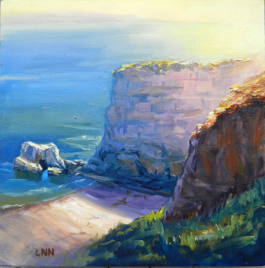 California Cliffs Painting by Ningning Li