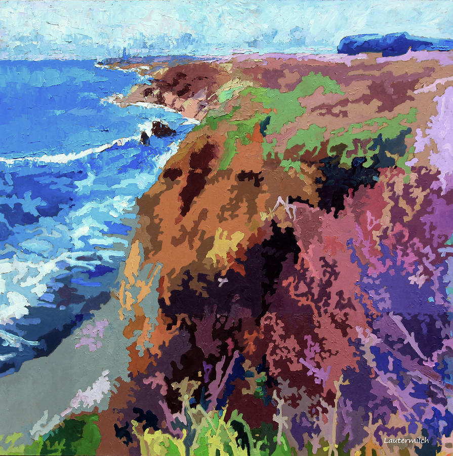 California Coast Line Painting by John Lautermilch