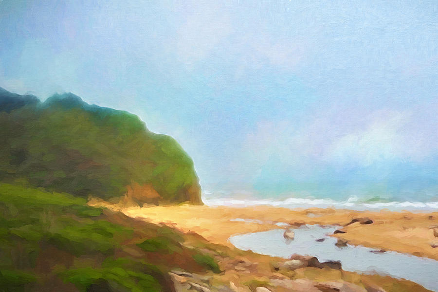 California Coast Painting by Lutz Baar