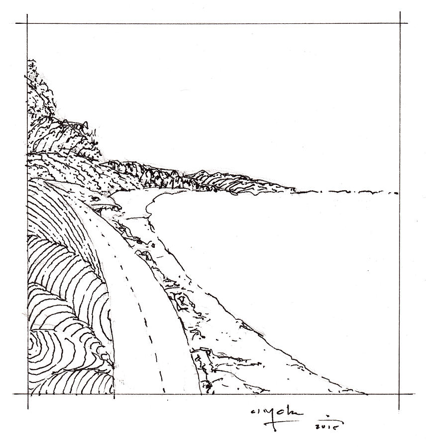 California Coast Drawing by Marc Olsen