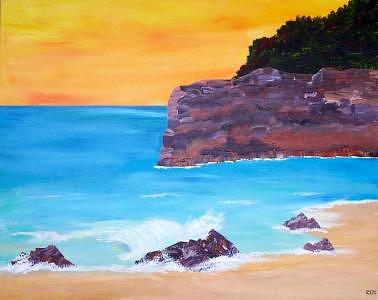 Scenic Painting - California Coast by Renee Nemerov
