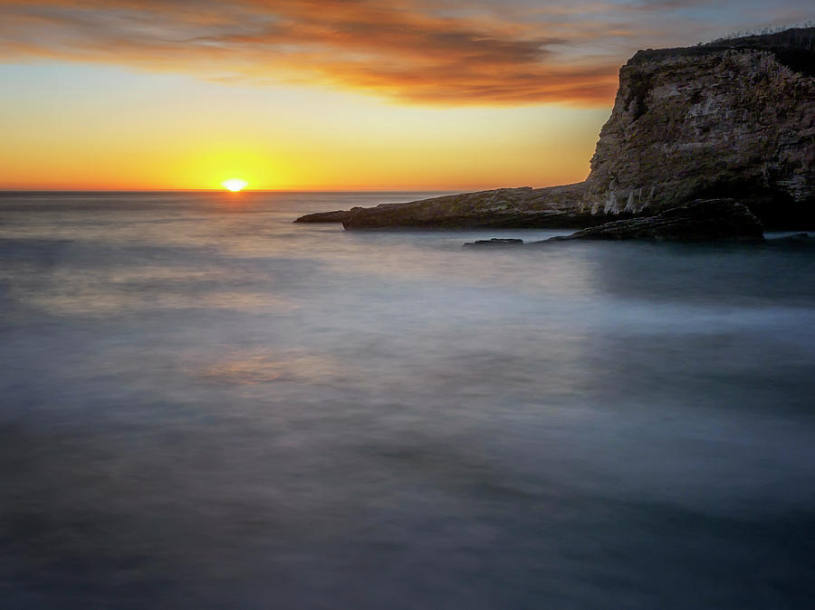 Sunset Photograph - California Coastal Sunset by Steve Spiliotopoulos