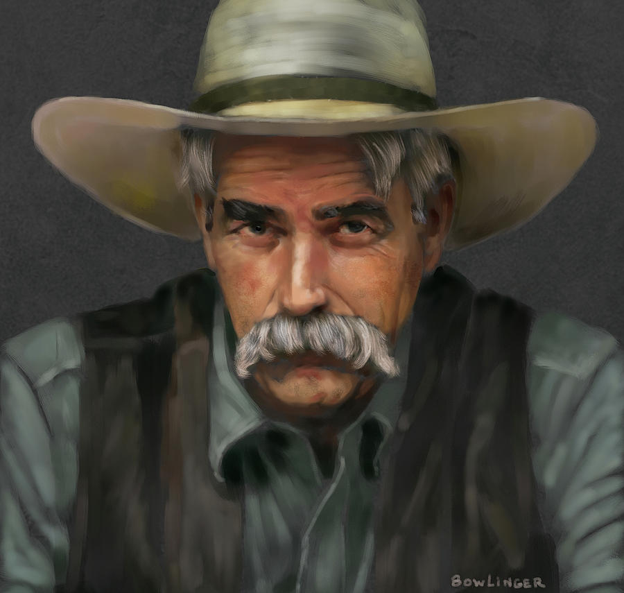 Sam Elliott Digital Art - California Cowboy by Scott Bowlinger