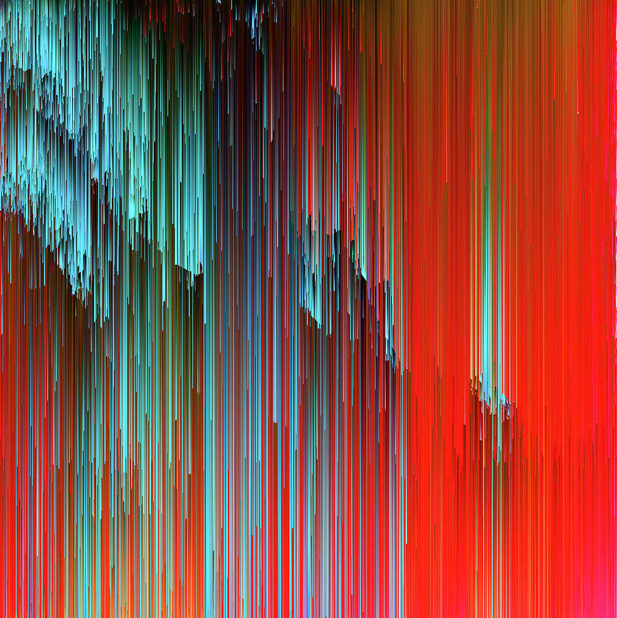 California Dreamin - Abstract Pixel Art Digital Art by Jennifer Walsh