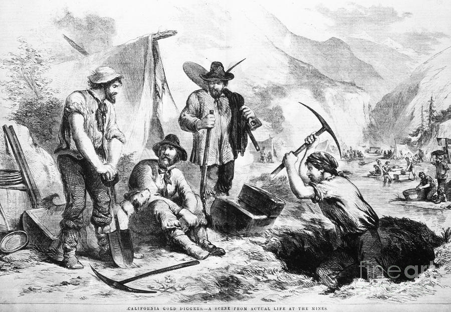 California Gold Rush, 1856 Photograph by Granger