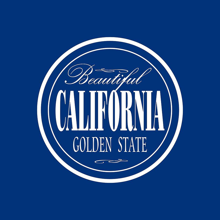 California Golden State Design Mixed Media by Peter Potter
