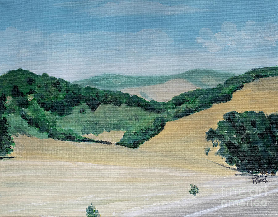 Tree Painting - California Highway by Jackie MacNair
