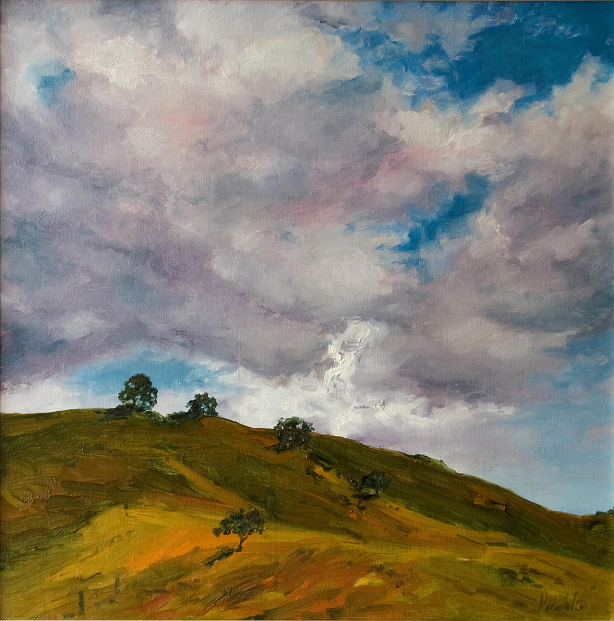 California hills Painting by Rick Nederlof