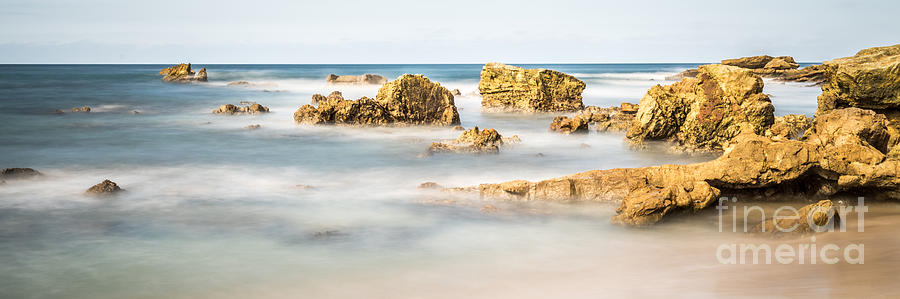 California Laguna Beach Rocks Panorama Photo Photograph
