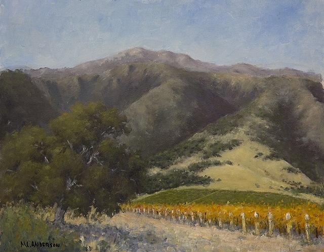 Farm Painting - California landscape by Marv Anderson