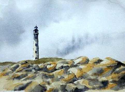 Lighthouse Painting - California Lighthouse by Travis Kelley