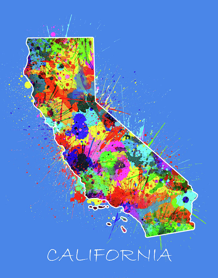 coloring map of california