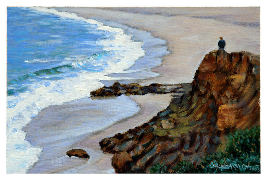 California off Hwy One Painting by John Lautermilch