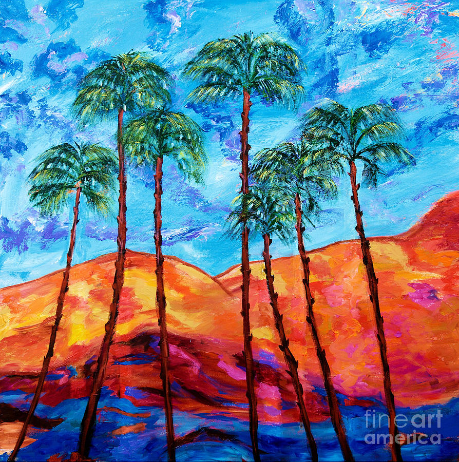 California Palm Trees Painting by Art by Danielle