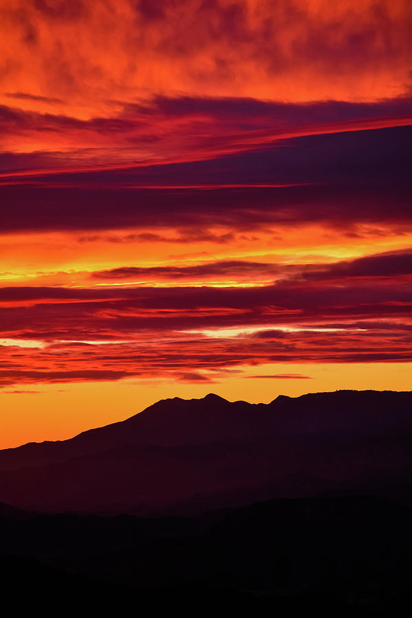California Pico Canyon Sunset Portrait Photograph by Kyle Hanson