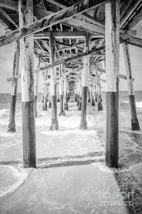 California Pier Black and White Picture Photograph by Paul Velgos