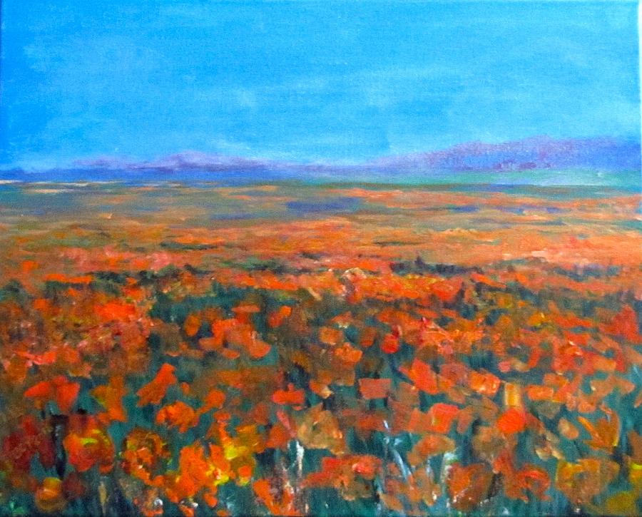 California Poppies Painting by Barbara OToole