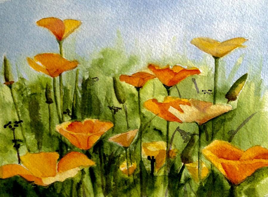 California Poppies Painting by Nicole Curreri
