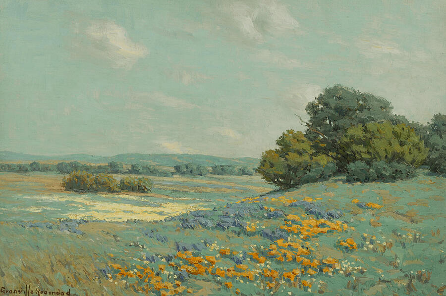 California Poppy Field Painting By Granville Redmond - Fine Art America